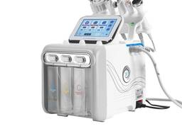 Cosmetic combine for hydrodermabrasion and hydrogen vacuum hydropeeling 6 in 1