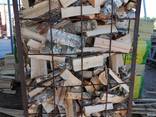 Firewood in boxes (birch, oak, hornbeam, alder)