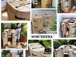 Mini sauna Linden, phito barrel sauna with steam generator, home sauna cabins, indoor saun - фото 2